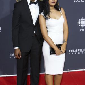 Stephan James and Home Again costar Fefe Dobson at the Inaugural Canadian Screen Awards 2013