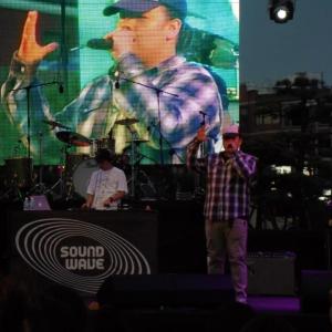 Joshua MRJ3 Wolper performing live at the Gwanganli Beach Soundwave Festival in Busan South Korea