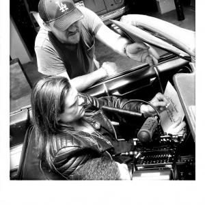 Vick Wright directing Trenton Rostedt on the set of 
