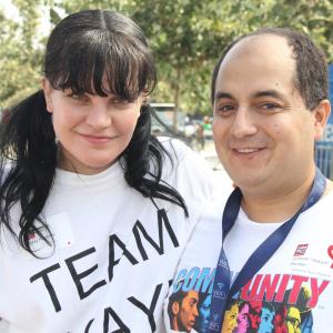 NCIS Star Pauley Perrette Steven Escobar attends the 30th Annual AIDS Walk Los Angeles 2014 in West Hollywood CA