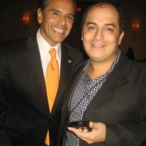 Steven Escobar with Los Angeles Mayor Antonio Villaraigosa.