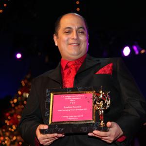 Esteban Steven Escobar with Award for Most Fascinating Person of the Year 2012