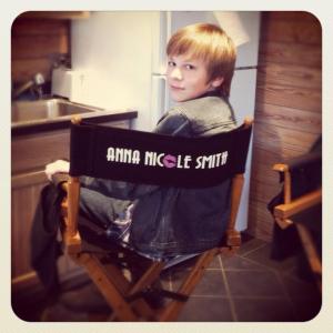 Caleb on the set of THE ANNA NICOLE STORY.