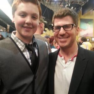 Zachary with Jason Hervey Exec Producer of SEE DAD RUN on NickNite formerly big brother Wayne on Wonder Years