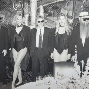 With ZZ Top at the Rainbow Room, NYC. Ready to promote the Recycler Tour on MTV.