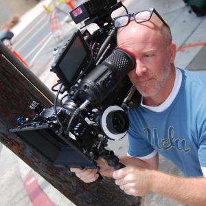 Director/ Producer James Hanlon on the set of Philippe's Sandwich,- Los Angeles.