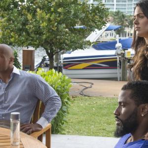 Still of Dwayne Johnson and Anabelle Acosta in Ballers 2015