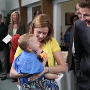 Still of Jenna Fischer and John Kosinski in The Office 2005