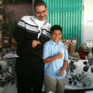 Andres and Erik Griffin on set of Workaholics