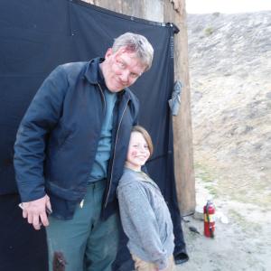 Anthoney Michael Hall and Gibson on set of new Syfy movie Dead Of Night April 2013