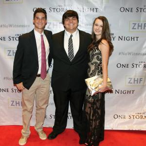 Zack Hosseini, Cael Willis and Ali Taylor Wright at an event of One Stormy Night (2015)