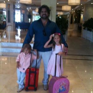 Summer 2010 with his children Priscilla (8) and Alexander (5). Miami, 2010