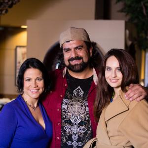 Producers Stephanie Carney and Alexandra Bard with Director Gabriel Schmidt On the set of Lunch Break