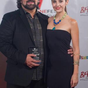 Alexandra Bard and Gabriel Schmidt at the Vegas Cine Fest WINNER Best Music Video The Hardest Day