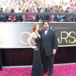 Gabriel Schmidt and Helene Cardona at the Oscars 2013