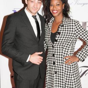 John Kyle Sutton with co-star Tamara Goodwin at the premiere of 'Fake'
