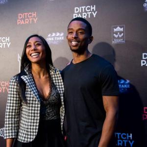 Kevin L. Walker and Donnabella Mortel attending the premiere of the movie, Ditch Party (2015)