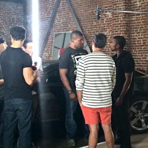 Kevin L. Walker, Rampage 'Quinton' Jackson, Sal Guerreo, Mark Sherman, and Mike Hatton on the set of Vigilante Diaries (The Movie)(2014)