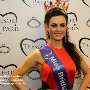 Presenting at the Yes Fashion Show in London Fashion Week February 2013 as Miss British Empire.