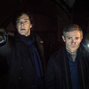 Benedict Cumberbatch and Martin Freeman Sherlock 3