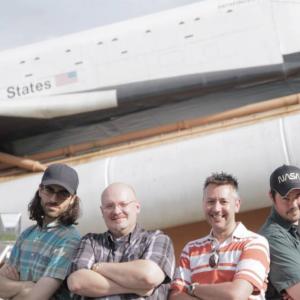 Colin Theys, Zach O'Brien, Shane O'Brien and Andrew Gernhard location Scouting at US Space & Rocket Center