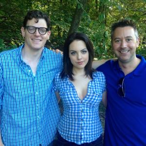 Thommy Hutson Elizabeth Gillies and Shane OBrien on the set of Animal