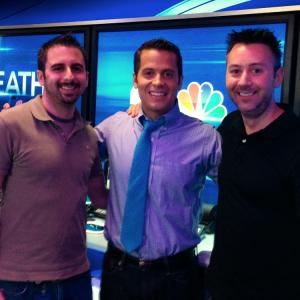 Michael DiMattesa, Raphael Miranda, and Shane O'Brien in the NBC4 Weather Center