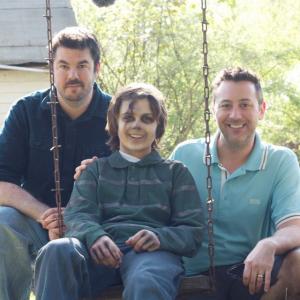 Andrew Gernhard, Kyle Donnery, and Shane O'Brien on the set of 