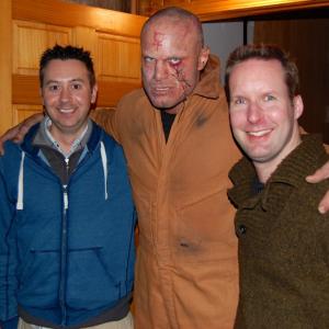 Shane OBrien Joe Zaso and Richard Drew on the set of Can You Survive a Horror Movie?