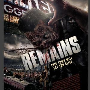 Steve Niles Remains international poster featuring Shane OBrien as a zombie