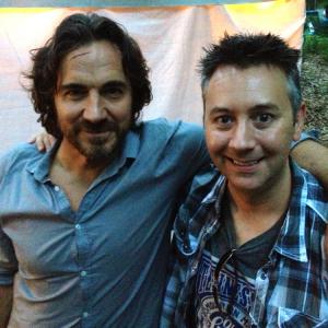 Thorsten Kaye and Shane OBrien on the set of Animal