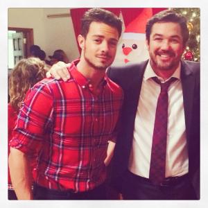 Dean Cain and on set for our new movie Merry Exmas!