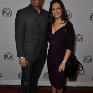 Producers Guild of America New Member Mixer 2014  Christina JoLeigh with Brian McLaughlin
