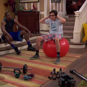 Still of Dwight Howard and Joey Bragg in Liv and Maddie 2013