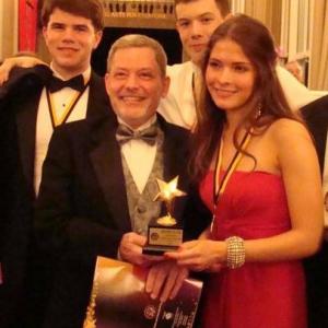 Virginia after accepting her Cappie award for Lead Actress at the Kennedy Center. She is the youngest to ever win this award.
