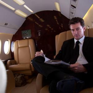 Rod Harrell on business jet