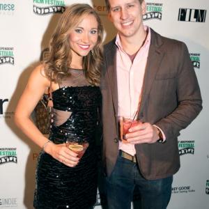 Director Jason Knade with actress Ashley Lobo at Midwest Independent Film Festivals Best of Midwest Awards