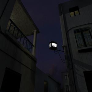 Advanced textures/shaders and lighting done in Maya (night)