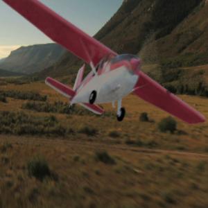 Cessna 180 animation still frame with HDRI and motion blur. Maya and After Effects.