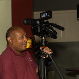 LaMont Johnson filming at Bowling for The Battle event