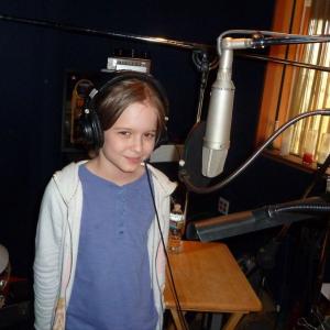 Izabela Vidovic  recording studio on set of Little Brother 2012