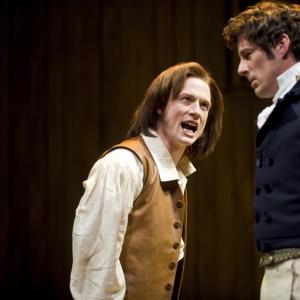 Jeff Parker (R) as Oliver in As You Like It at Chicago Shakespeare Theater, January 2011. Pictured with Matt Schwader (L) as Orlando.