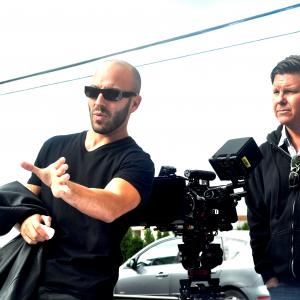 Chris Young directing on the set of Searching For Paradise with DoP Michael Jari Davidson