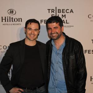 Rich Devaney poses with Hisham Zamam at the 2012 Tribeca Film Festival