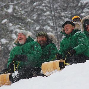 The Irish Rovers filming The Irish Rovers Christmas at Sunshine Village in Banff National Park
