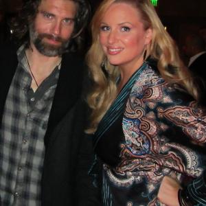April Telek with Anson Mount at Hell On Wheels premiere 2011
