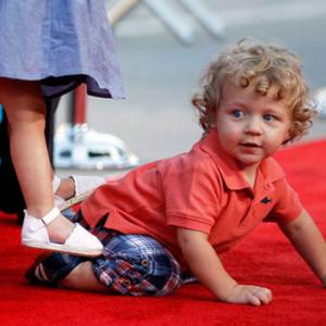 Castmember Luke Bain crawls the red carpet at the world premiere of 'The Change-Up' at the Village Theatre in Los Angeles, California on August 1, 2011.