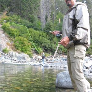 Fly fishing on the Cle Elum River