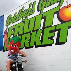 Suit Mascot as Gidget Strawberry