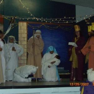 Sanjini as one of the three kings Christmas play with Mother Teresas sistersnuns also acting
